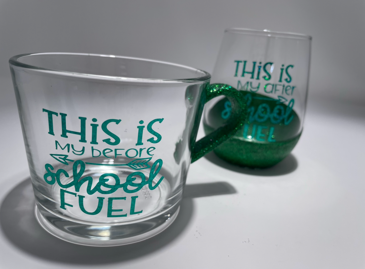 Pair of mug and wine tumbler.
