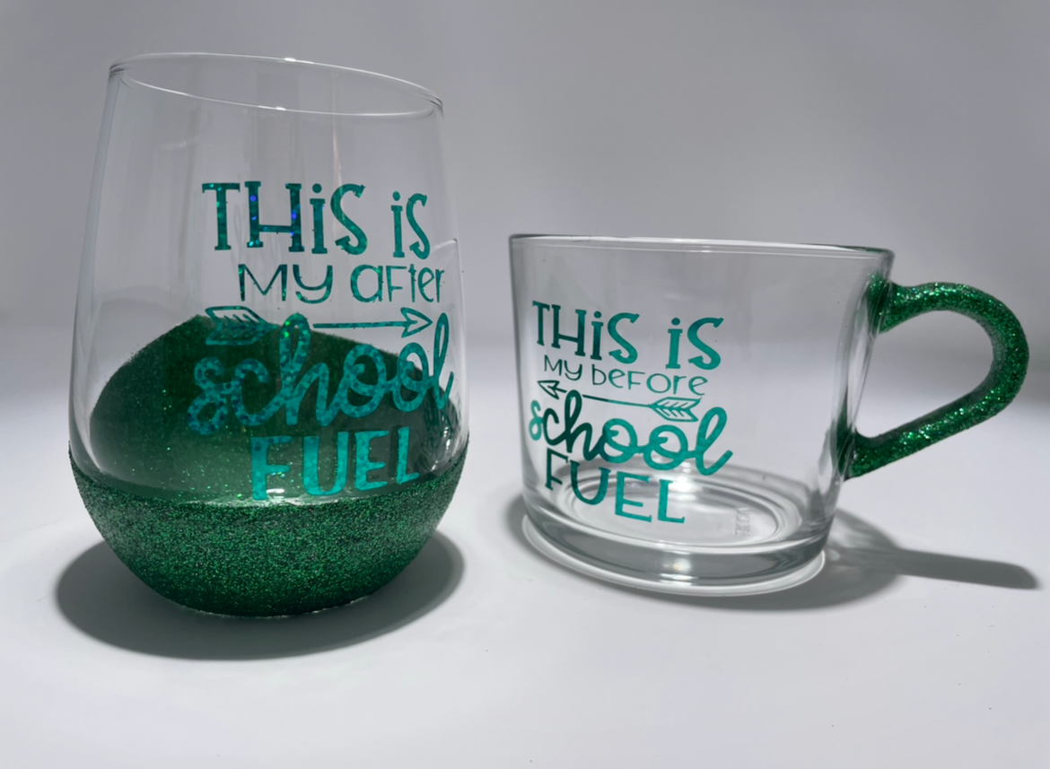Pair of mug and wine tumbler.