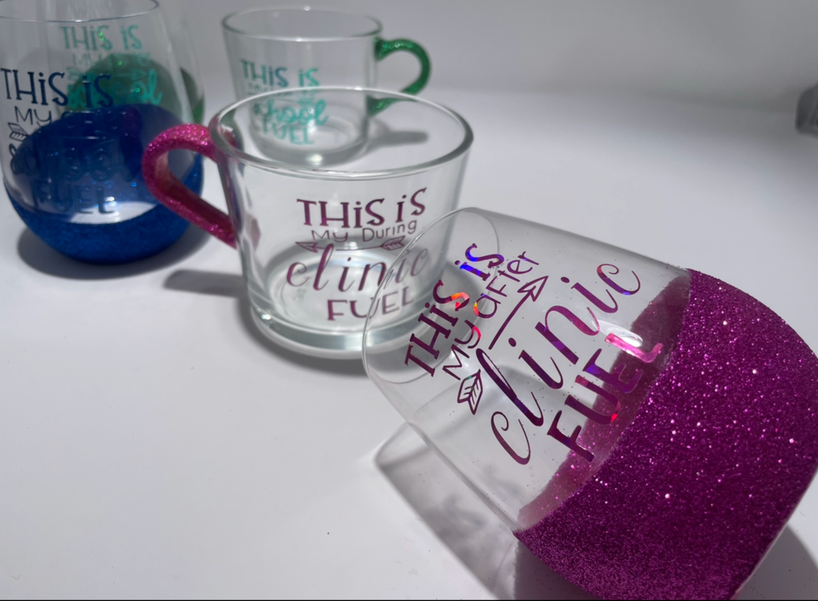 Pair of mug and wine tumbler.