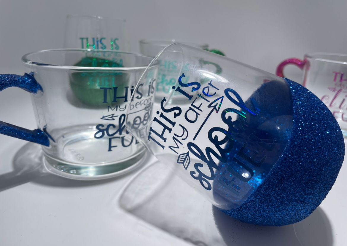 Pair of mug and wine tumbler.