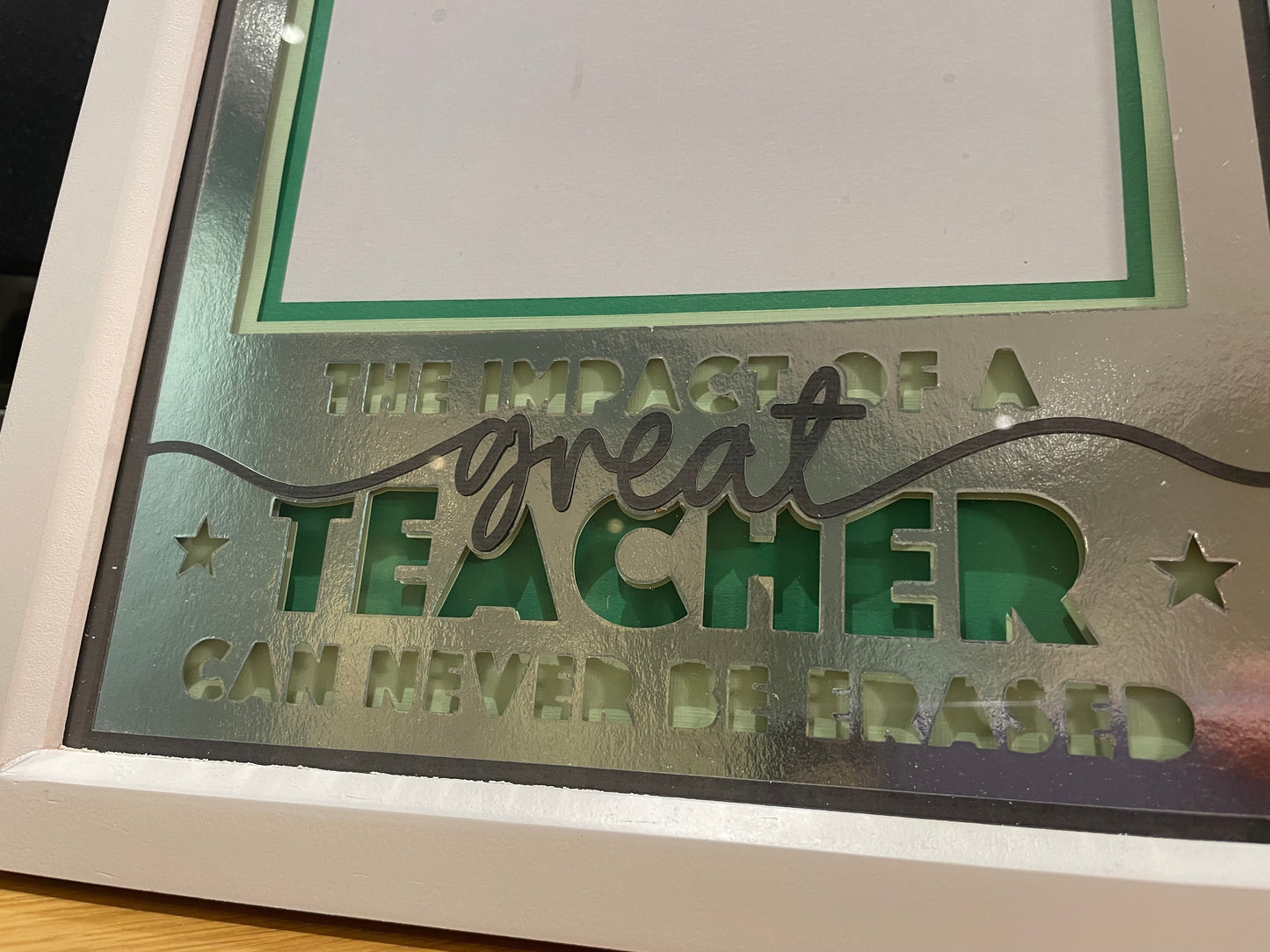 The Impact of a teacher picture frame.