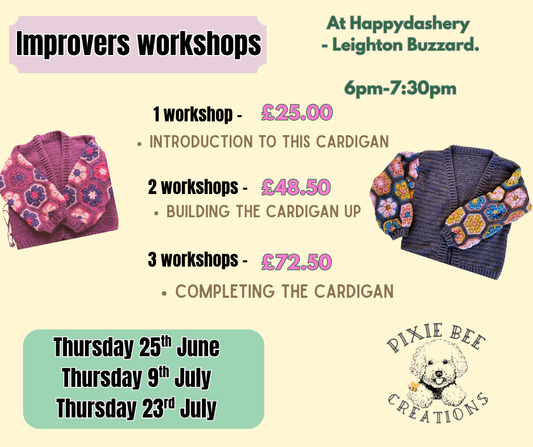 Improvers - African Flower hexagon cardigan