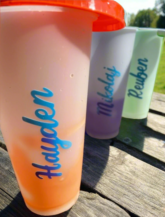 Colour changing cold cups