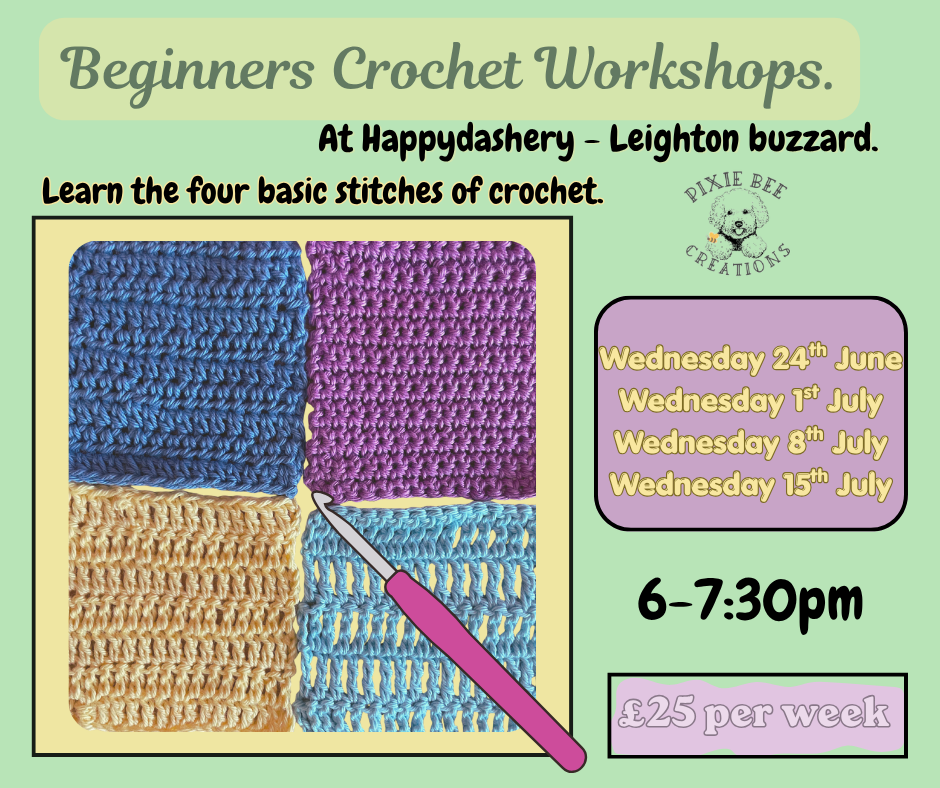 Beginners Crochet Workshop – Learn the Four Basic Stitches
